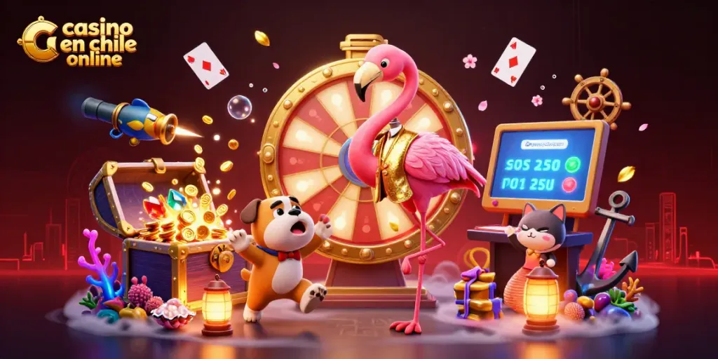 Juega en un casino en Chile online con una emocionante presentación de un concurso animado.