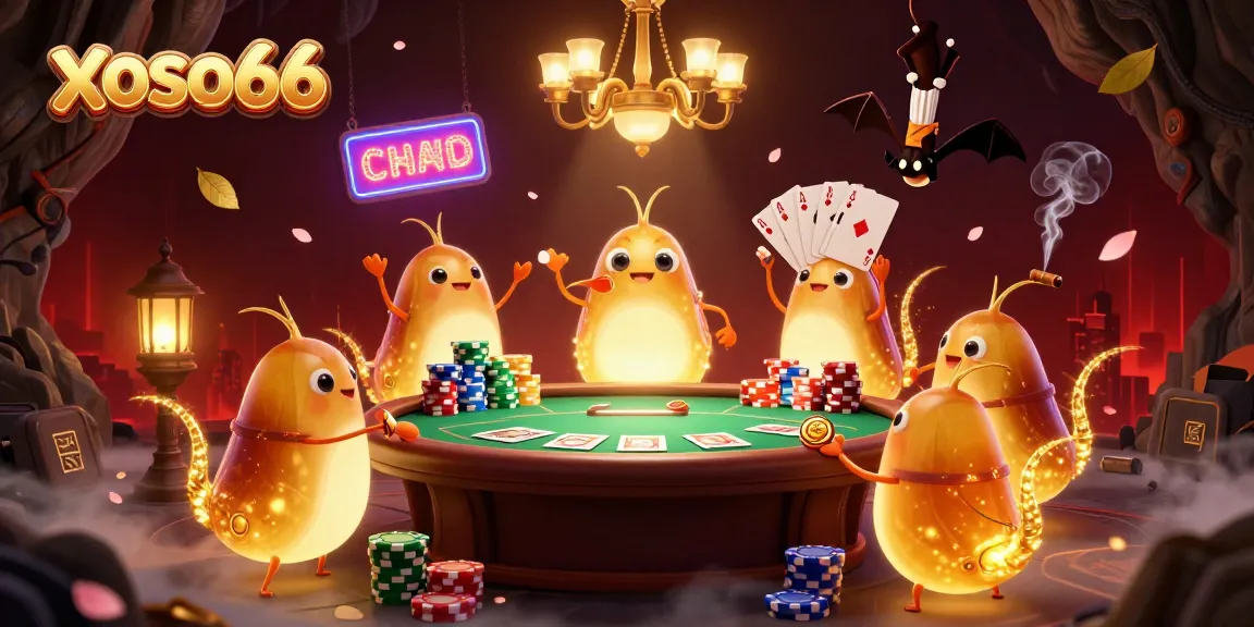 Experience thrilling gameplay at xoso66 with a colorful 3D casino scene illuminated by glowworms.