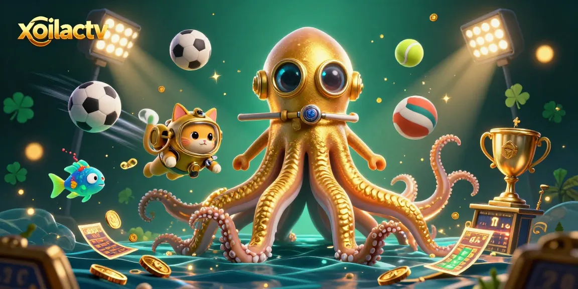 Xoilactv offers an exhilarating sports betting experience with a dynamic kraken scene integrated with energetic sports elements.