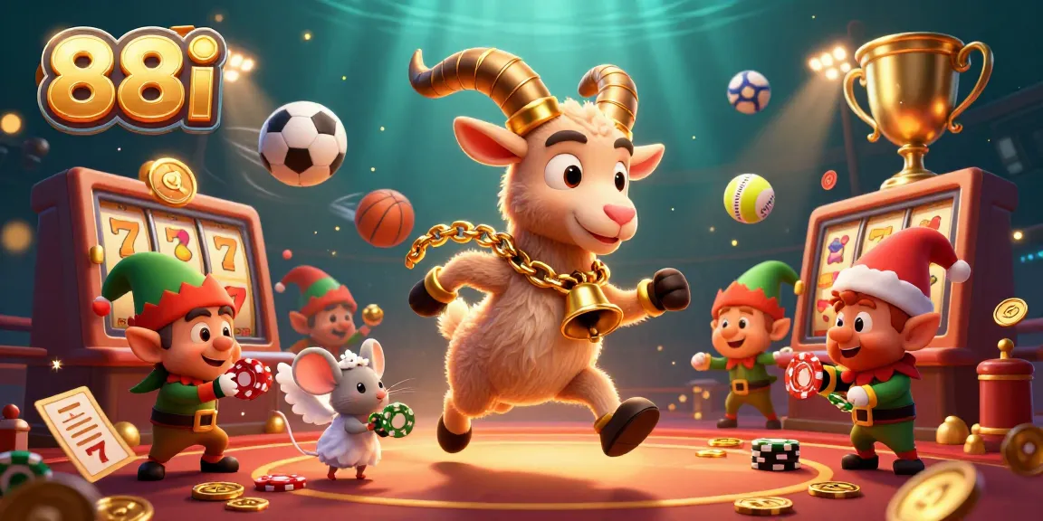 Experience the thrilling energy of 88i with a 3D gambling scene featuring festive chaos and festive characters.