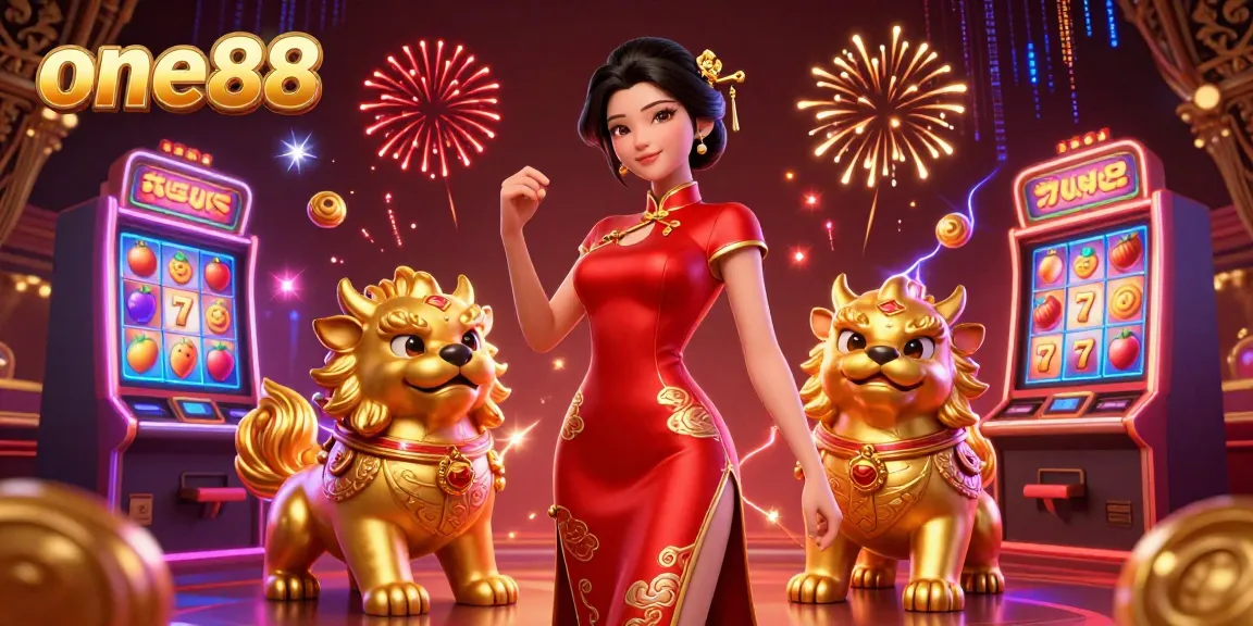 Engage in thrills at the one88 casino with vibrant slots, a glamorous host, and exciting fireworks.